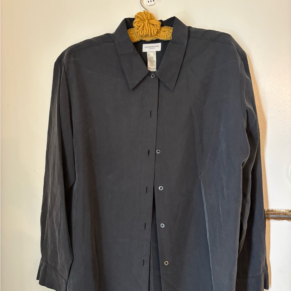 Liz Claiborne  Black Womens Blouse